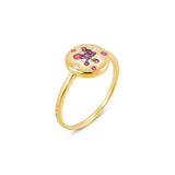 18kt Gold "Pitti" Gold and Pave Ring