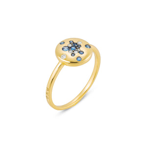 18kt Gold "Pitti" Gold and Pave Ring
