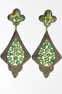 Emerald and Diamond earring